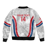 Custom England Darts Sleeve Zip Bomber Jacket Go Champions Grunge Marble Style - Wonder Print Shop