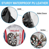 Custom England Darts Spare Tire Cover Go Champions Grunge Marble Style - Wonder Print Shop