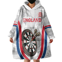 Custom England Darts Wearable Blanket Hoodie Go Champions Grunge Marble Style - Wonder Print Shop