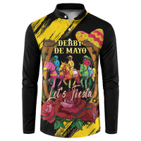 Derby De Mayo 2025 Button Sweatshirt Pinata Horse Racing Let's Fiesta