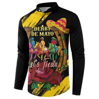 Derby De Mayo 2025 Button Sweatshirt Pinata Horse Racing Let's Fiesta