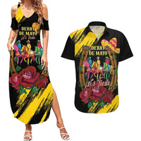 Derby De Mayo 2025 Couples Matching Summer Maxi Dress and Hawaiian Shirt Pinata Horse Racing Let's Fiesta