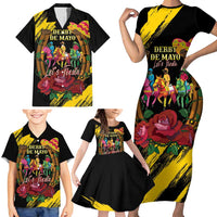 Derby De Mayo 2025 Family Matching Short Sleeve Bodycon Dress and Hawaiian Shirt Pinata Horse Racing Let's Fiesta