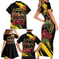 Derby De Mayo 2025 Family Matching Short Sleeve Bodycon Dress and Hawaiian Shirt Pinata Horse Racing Let's Fiesta