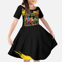 Derby De Mayo 2025 Kid Short Sleeve Dress Pinata Horse Racing Let's Fiesta