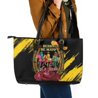 Derby De Mayo 2025 Leather Tote Bag Pinata Horse Racing Let's Fiesta
