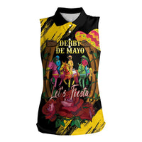 Derby De Mayo 2025 Women Sleeveless Polo Shirt Pinata Horse Racing Let's Fiesta - Wonder Print Shop