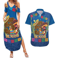 Mexico Cinco De Mayo 2025 Couples Matching Summer Maxi Dress and Hawaiian Shirt Chili Pepper Let's Fiesta