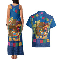 Mexico Cinco De Mayo 2025 Couples Matching Tank Maxi Dress and Hawaiian Shirt Chili Pepper Let's Fiesta