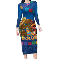 Mexico Cinco De Mayo 2025 Family Matching Long Sleeve Bodycon Dress and Hawaiian Shirt Chili Pepper Let's Fiesta