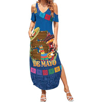 Mexico Cinco De Mayo 2025 Family Matching Summer Maxi Dress and Hawaiian Shirt Chili Pepper Let's Fiesta