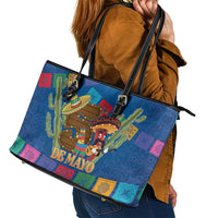 Mexico Cinco De Mayo 2025 Leather Tote Bag Chili Pepper Let's Fiesta