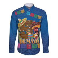 Mexico Cinco De Mayo 2025 Long Sleeve Button Shirt Chili Pepper Let's Fiesta