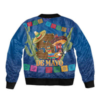 Mexico Cinco De Mayo 2025 Sleeve Zip Bomber Jacket Chili Pepper Let's Fiesta - Wonder Print Shop