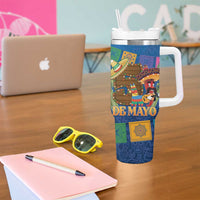 Mexico Cinco De Mayo 2025 Tumbler With Handle Chili Pepper Let's Fiesta - Wonder Print Shop