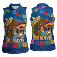 Mexico Cinco De Mayo 2025 Women Sleeveless Polo Shirt Chili Pepper Let's Fiesta - Wonder Print Shop