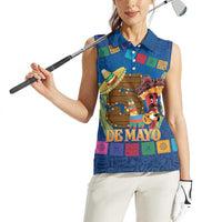 Mexico Cinco De Mayo 2025 Women Sleeveless Polo Shirt Chili Pepper Let's Fiesta - Wonder Print Shop