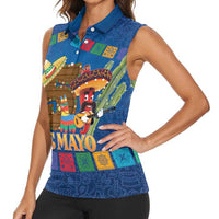 Mexico Cinco De Mayo 2025 Women Sleeveless Polo Shirt Chili Pepper Let's Fiesta - Wonder Print Shop