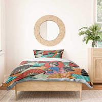 Japanese Geisha Katana Bedding Set Japan Sensu Seigaiha Pattern - Wonder Print Shop