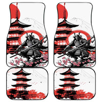Japanese Samurai Warrior Enso Car Mats Japan Pagoda Sakura Watercolor - Wonder Print Shop