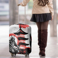 Japanese Samurai Warrior Enso Luggage Cover Japan Pagoda Sakura Watercolor - Wonder Print Shop