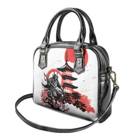 Japanese Samurai Warrior Enso Shoulder Handbag Japan Pagoda Sakura Watercolor - Wonder Print Shop