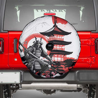 Japanese Samurai Warrior Enso Spare Tire Cover Japan Pagoda Sakura Watercolor - Wonder Print Shop