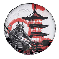 Japanese Samurai Warrior Enso Spare Tire Cover Japan Pagoda Sakura Watercolor - Wonder Print Shop