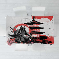Japanese Samurai Warrior Enso Tablecloth Japan Pagoda Sakura Watercolor - Wonder Print Shop