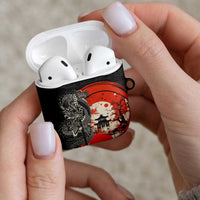 Japanese Dragon Katana Enso AirPods Case Japan Pagoda Seamless Cloud - Wonder Print Shop
