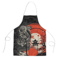 Japanese Dragon Katana Enso Apron Japan Pagoda Seamless Cloud - Wonder Print Shop