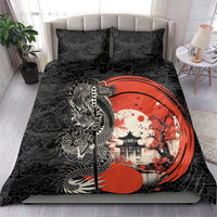 Japanese Dragon Katana Enso Bedding Set Japan Pagoda Seamless Cloud - Wonder Print Shop