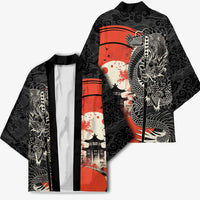 Japanese Dragon Katana Enso Kimono Japan Pagoda Seamless Cloud - Wonder Print Shop