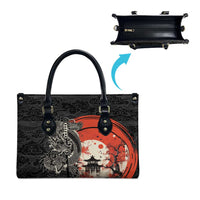 Japanese Dragon Katana Enso Leather Bag Japan Pagoda Seamless Cloud - Wonder Print Shop