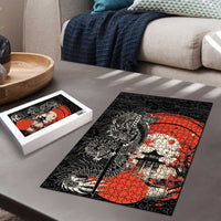 Japanese Dragon Katana Enso Puzzle Japan Pagoda Seamless Cloud - Wonder Print Shop