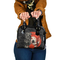 Japanese Dragon Katana Enso Shoulder Handbag Japan Pagoda Seamless Cloud - Wonder Print Shop