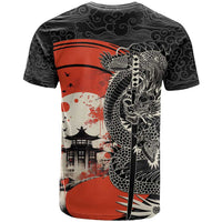 Japanese Dragon Katana Enso T Shirt Japan Pagoda Seamless Cloud - Wonder Print Shop
