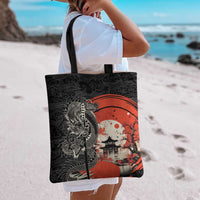 Japanese Dragon Katana Enso Tote Bag Japan Pagoda Seamless Cloud - Wonder Print Shop