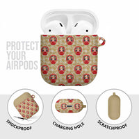 Japanese Daruma Doll AirPods Case Palaka With Seamless Bamboo Pattern - Wonder Print Shop