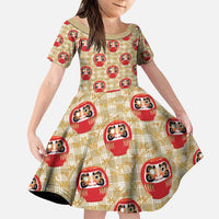 Japanese Daruma Doll Family Matching Puletasi and Hawaiian Shirt Palaka With Seamless Bamboo Pattern - Wonder Print Shop