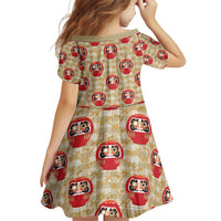 Japanese Daruma Doll Family Matching Puletasi and Hawaiian Shirt Palaka With Seamless Bamboo Pattern - Wonder Print Shop