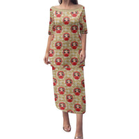Japanese Daruma Doll Family Matching Puletasi and Hawaiian Shirt Palaka With Seamless Bamboo Pattern - Wonder Print Shop