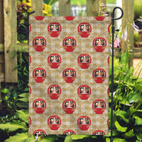Japanese Daruma Doll Garden Flag Palaka With Seamless Bamboo Pattern - Wonder Print Shop