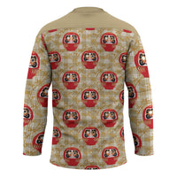 Japanese Daruma Doll Hockey Jersey Palaka With Seamless Bamboo Pattern - Wonder Print Shop