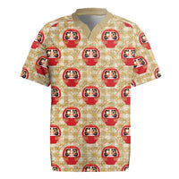 Japanese Daruma Doll Rugby Jersey Palaka With Seamless Bamboo Pattern - Wonder Print Shop