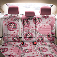 Japanese Daruma Doll Palaka Back Car Seat Cover Cherry Blossoms With Shell Lei - Wonder Print Shop