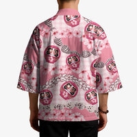 Japanese Daruma Doll Palaka Kimono Cherry Blossoms With Shell Lei - Wonder Print Shop