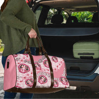 Japanese Daruma Doll Palaka Travel Bag Cherry Blossoms With Shell Lei - Wonder Print Shop