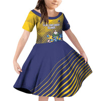 Custom Turks and Caicos Islands Football Family Matching Off Shoulder Short Dress and Hawaiian Shirt 2025 Go Champions