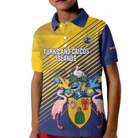 Custom Turks and Caicos Islands Football Kid Polo Shirt 2025 Go Champions